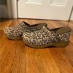 Leopard Dansko clogs